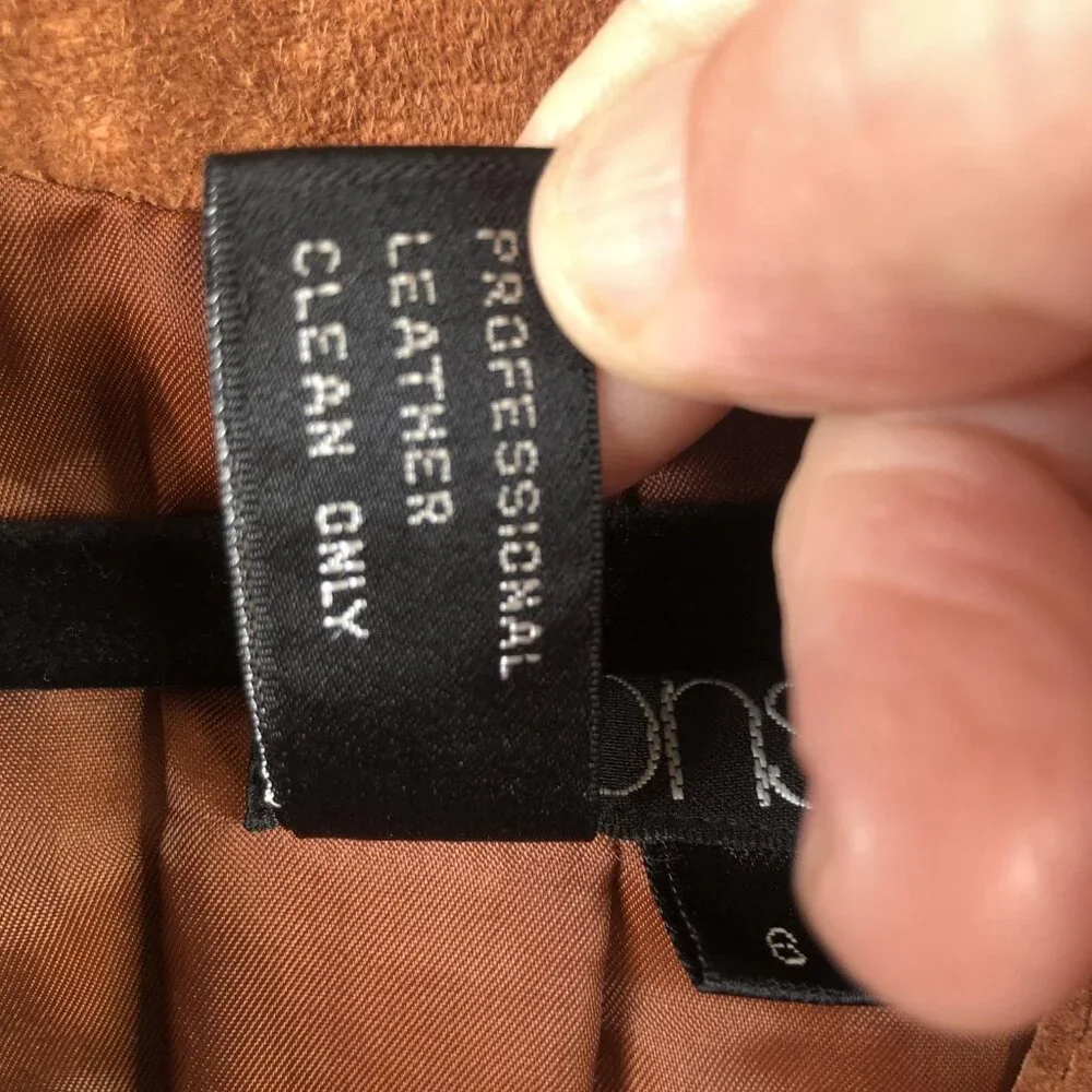 Vintage Nuons Suede Jacket Womens 6 Brown Genuine Leather Blazer - Picture 8 of 16